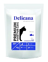 Delicana Сухой корм для взрослых кошек с лососем, 1,5 кг