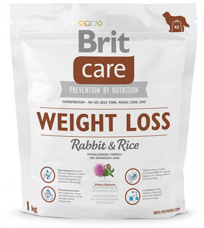 BRIT Care Weight Loss Rabbit&Rice Для собак всех пород с избыточным весом (кролик/рис) (1 кг) зоомагазине gavgav-market