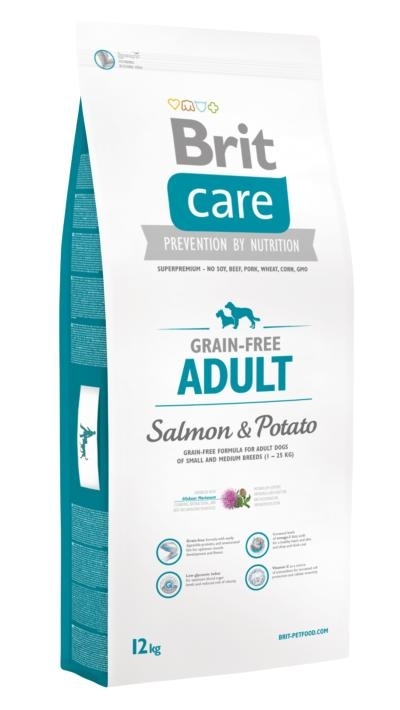 BRIT Care Adult Small&Medium Breed Salmon&Potato Для взрослых собак мелких и средних пород с лососем и картофелем (12 кг) зоомагазине gavgav-market
