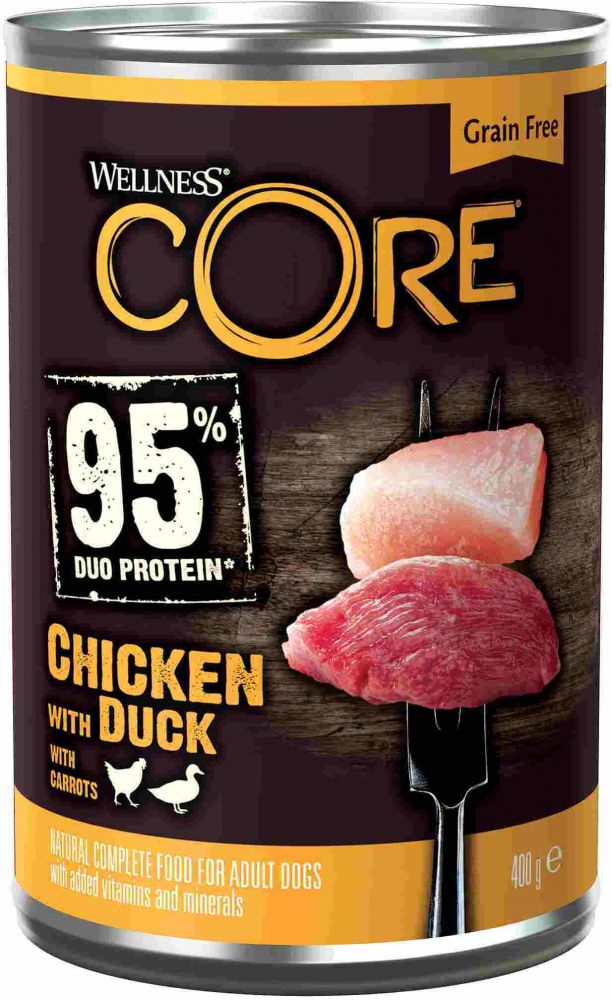 CORE 95 консервы из курицы с уткой и морковью для взрослых собак 400 г зоомагазине gavgav-market CORE 95 консервы из курицы с уткой и морковью для взрослых собак 400 г зоомагазине gavgav-market
